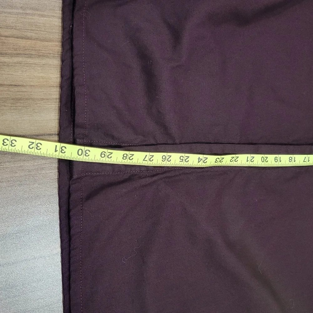 Calvin Klein Dark Burgandy Button-Up Long Sleeve Shirt Size XL Minimalist - Picture 7 of 11